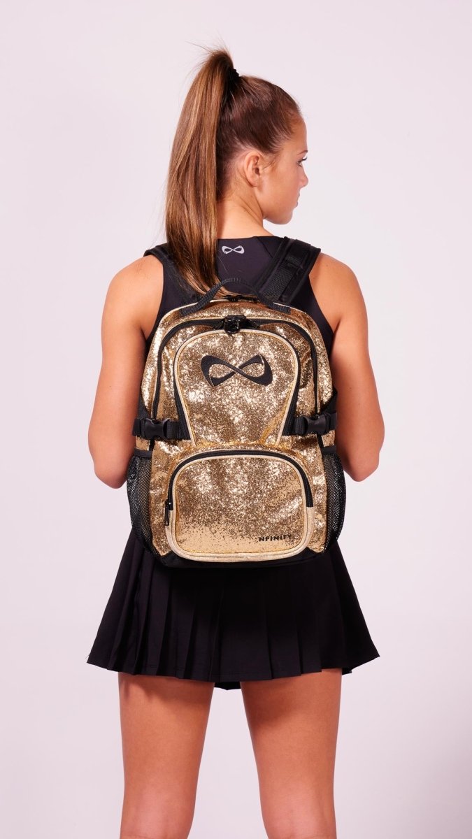 UNDER ONE SKY Gold Glitter Kitty Backpack NWT